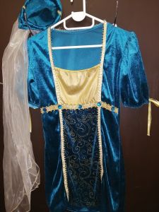 Kids Costumes to Hire - Medieval Princess Dress - Green - GIRL